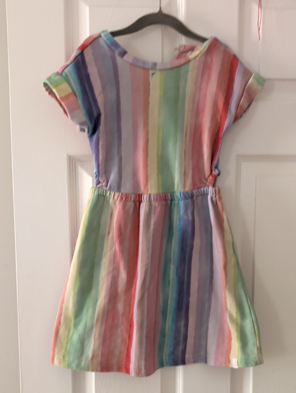deux par deux Pastel Rainbow Stripe Casual Dress